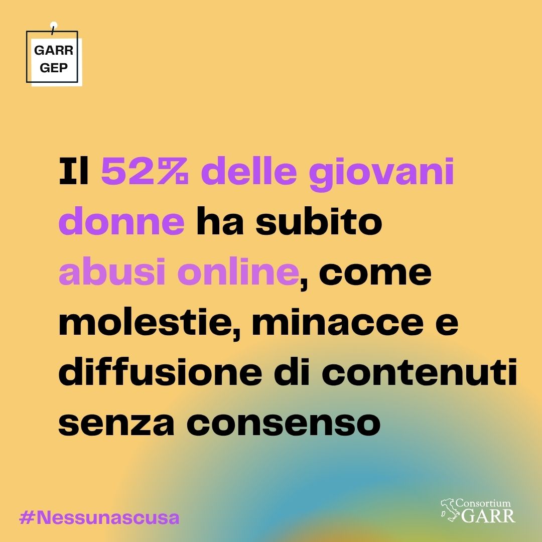 il 52% delle giovani donne ha subito abusi online