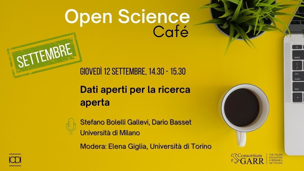 Open Science Café: "Dati aperti per la ricerca aperta"