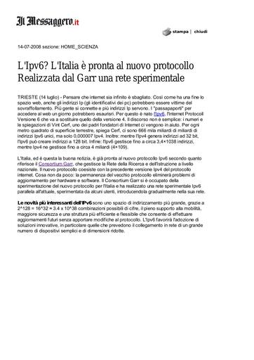 14 Luglio 2008 - IlMessaggero