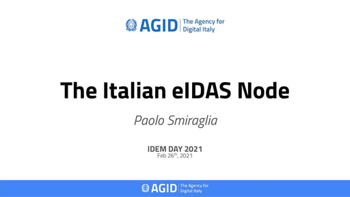 IDEM Day 2021 - Slide - Smiraglia