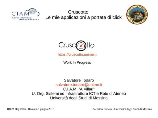 S.Todaro - Cruscotto Le mie applicazioni a portata di click