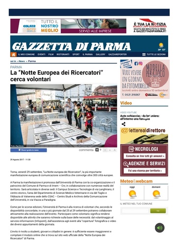 29 agosto 2017 - Gazzetta di Parma