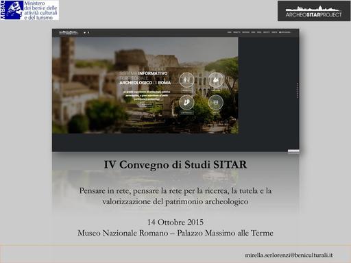 IV Convegno SITAR - Presentazione - M. Serlorenzi