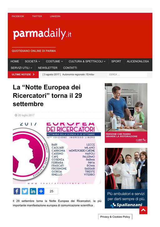 20 luglio 2017 - Parma Daily