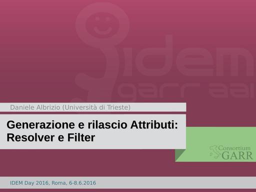 D.Albrizio - Generazione e rilascio Attributi: Resolver e Filter