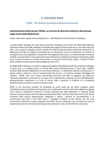 II Convegno IDEM - Abstract - Tugnoli - Mangiaracina