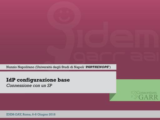 N.Napolitano - IdP configurazione base
