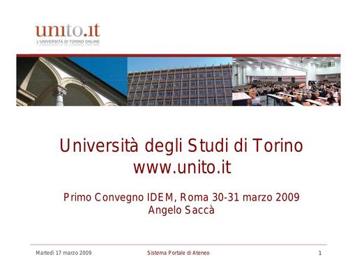 I Convegno IDEM - Presentazione - Sacca - 2