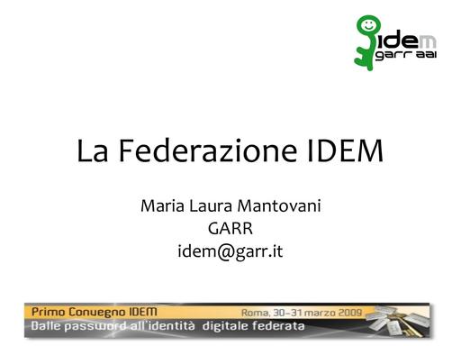 I Convegno IDEM - Presentazione - Mantovani - 1