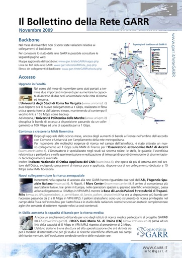 BollettinoRete 007 Novembre 2009