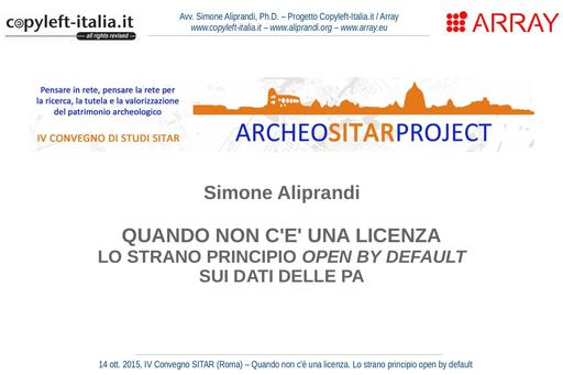 IV Convegno SITAR - Presentazione - S. Aliprandi