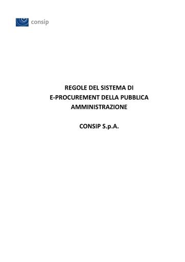 bando 2301 - Allegato 1 - Regole Sistema eProcurement 2022