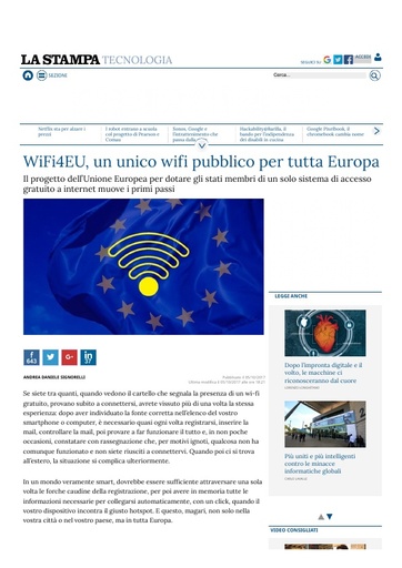 5 ottobre 2017 - La Stampa