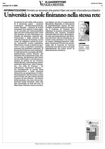 10 Novembre 2009 - Il Gazzettino