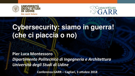 Conferenza GARR 2018 - Presentazione - Montessoro