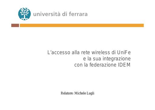 II Convegno IDEM - Presentazione - Lugli