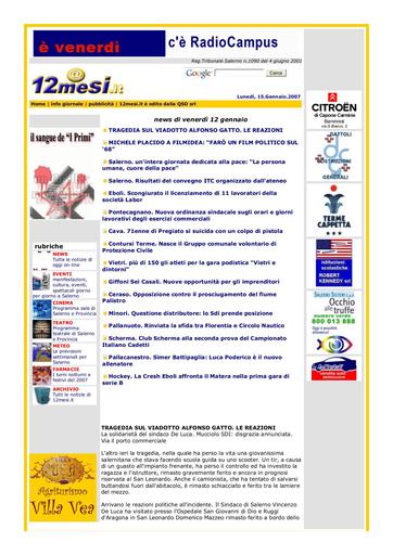 12 Gennaio 2007 - Salerno OnLine