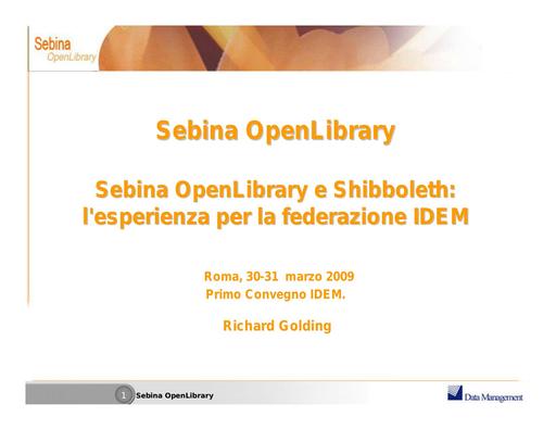 I Convegno IDEM - Presentazione - Golding