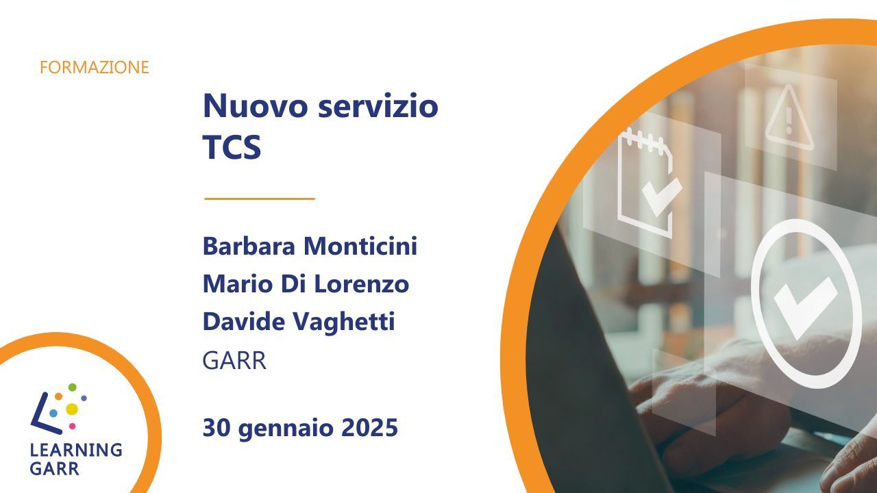 Corso sul nuovo servizio TCS