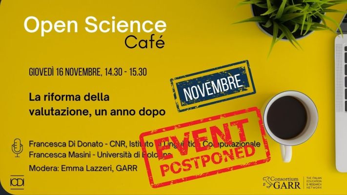 POSTICIPATO - Open Science Café:  "La riforma della valutazione, un anno dopo"